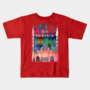 Eid Mubarak Mosque w9t Kids T-Shirt